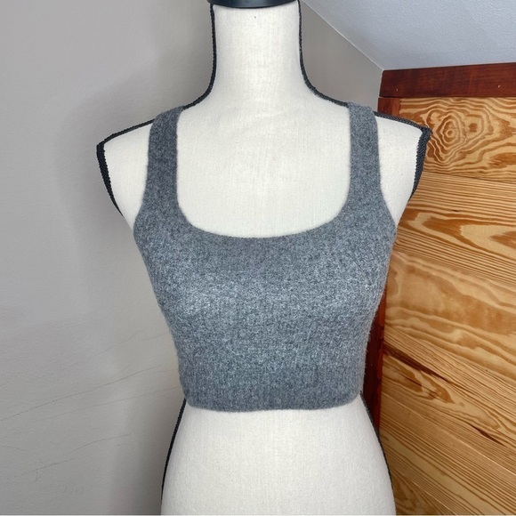 Everlane The Cozy Stretch Tank in Heathered Charcoal Grey Extra Small NWT - Picture 2 of 10